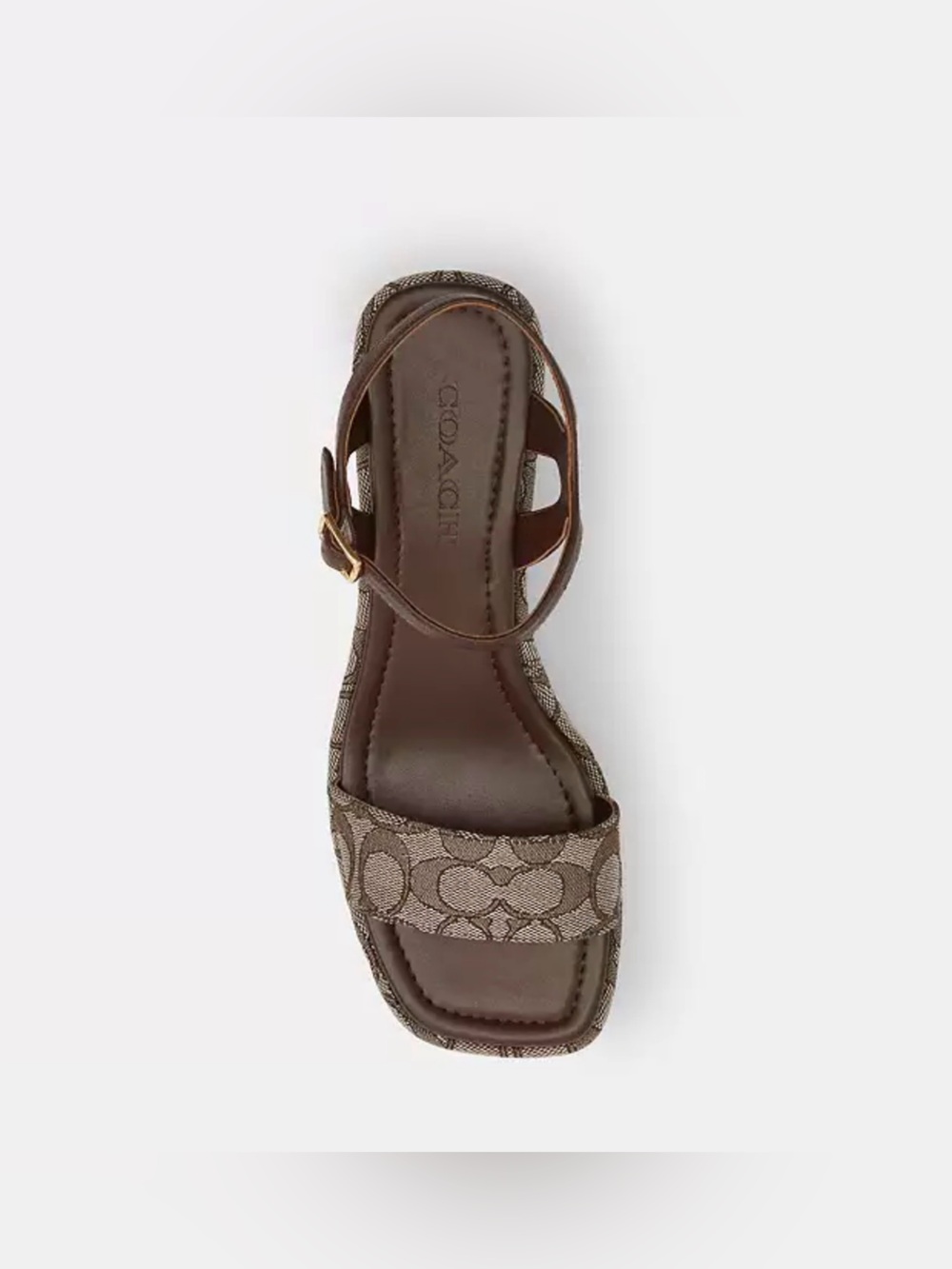 Coach Gale Wedge Sandal In Signature Jacquard 129 CHF NWOB - Picture 3 of 12